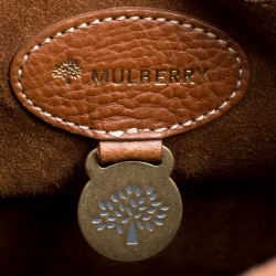 Pre Owned Mulberry Brown Croc Embossed Leather Bayswater Satchel