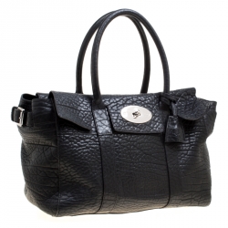 Mulberry Brown Textured Leather Bayswater Satchel