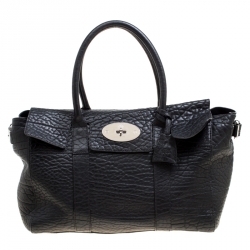 Mulberry Brown Textured Leather Bayswater Satchel