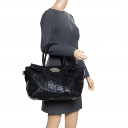 Mulberry Brown Textured Leather Bayswater Satchel
