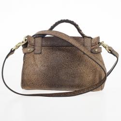 مملوكة مسبقًا Mulberry Mini Bark Brown Furry Print Alexa Bag