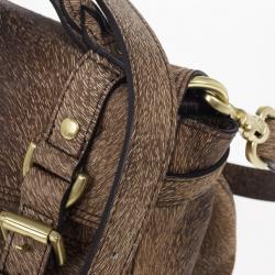 مملوكة مسبقًا Mulberry Mini Bark Brown Furry Print Alexa Bag