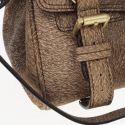 مملوكة مسبقًا Mulberry Mini Bark Brown Furry Print Alexa Bag