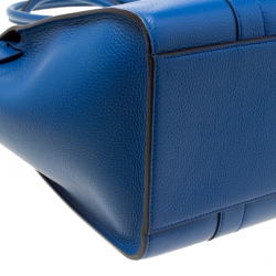 Pre Owned Mulberry Porcelain Blue Leather Small Zipped Bayswater Tote