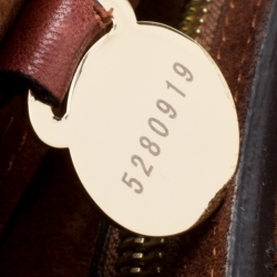 Pre Owned Mulberry Mahogany Textured Leather Bayswater Satchel