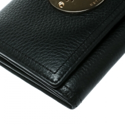 Mulberry Black Leather Continental Wallet