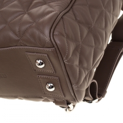 Pre Owned Mulberry Brown Quilted Leather Cara Delevingne Backpack