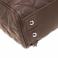 Pre Owned Mulberry Brown Quilted Leather Cara Delevingne Backpack