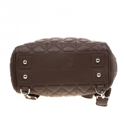 Pre Owned Mulberry Brown Quilted Leather Cara Delevingne Backpack