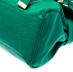 Mulberry Green Leather Alexa Top Handle Bag