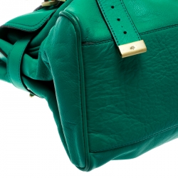 Mulberry Green Leather Alexa Top Handle Bag