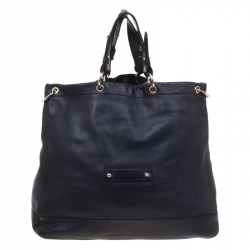 Mulberry Navy Blue Leather Tillie Top Handle Bag