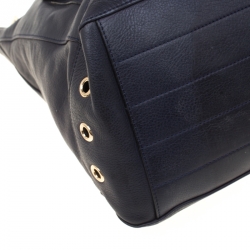 Mulberry Navy Blue Leather Tillie Top Handle Bag