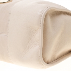 Mulberry Cream Leather Taylor Top Handle Bag