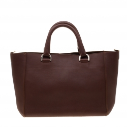 Pre Owned Mulberry Dark Brown Leather Willow Tote