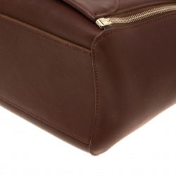 Pre Owned Mulberry Dark Brown Leather Willow Tote