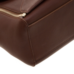 Pre Owned Mulberry Dark Brown Leather Willow Tote