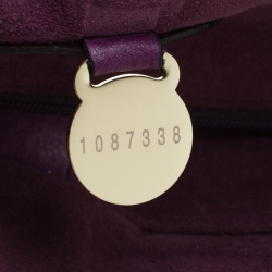 Pre Owned Mulberry Purple Leather Large Margaret Shoulder Bag