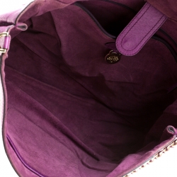Pre Owned Mulberry Purple Leather Large Margaret Shoulder Bag