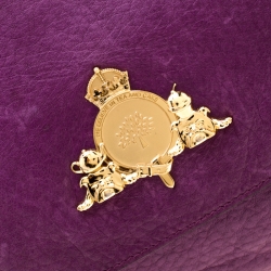 Pre Owned Mulberry Purple Leather Large Margaret Shoulder Bag