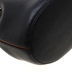 Pre Owned Mulberry Black/Brown Leather Abbey Bucket Bag