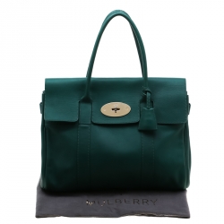Pre Owned Mulberry Green Leather Bayswater Satchel