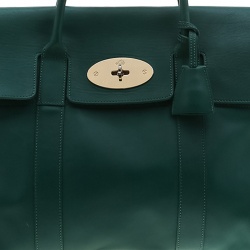 Pre Owned Mulberry Green Leather Bayswater Satchel