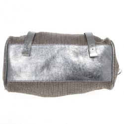 Pre Owned Mulberry Alexa Sparkle Tweed Leather Bag