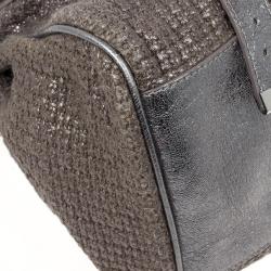 Pre Owned Mulberry Alexa Sparkle Tweed Leather Bag