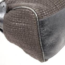 Pre Owned Mulberry Alexa Sparkle Tweed Leather Bag