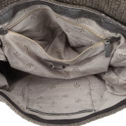 Pre Owned Mulberry Alexa Sparkle Tweed Leather Bag