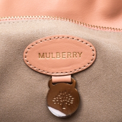 Mulberry Pink Shearling and Leather Roxette Satchel