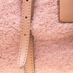 Mulberry Pink Shearling and Leather Roxette Satchel