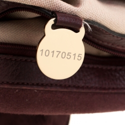 Pre Owned Mulberry Burgundy Leather Tessie Crossbody Bag