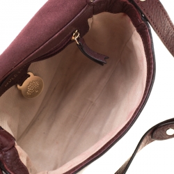 Pre Owned Mulberry Burgundy Leather Tessie Crossbody Bag