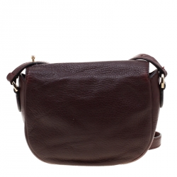 Pre Owned Mulberry Burgundy Leather Tessie Crossbody Bag