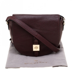Pre Owned Mulberry Burgundy Leather Tessie Crossbody Bag