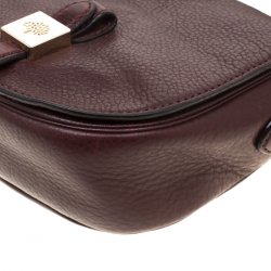 Pre Owned Mulberry Burgundy Leather Tessie Crossbody Bag