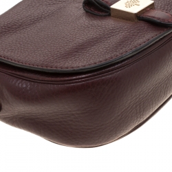 Pre Owned Mulberry Burgundy Leather Tessie Crossbody Bag