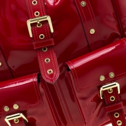 Pre Owned Mulberry Red Patent Leather Roxanne Tote
