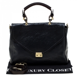 Mulberry Black Patent Leather Neely Top Handle Bag