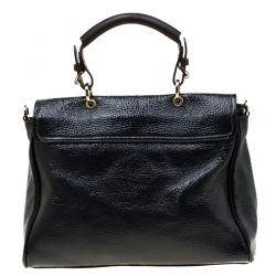 Mulberry Black Patent Leather Neely Top Handle Bag
