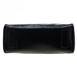 Mulberry Black Patent Leather Neely Top Handle Bag
