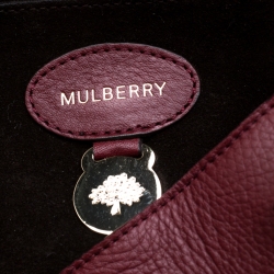 Pre Owned Mulberry Burgundy Leather Bayswater Satchel Bag