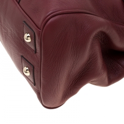 Pre Owned Mulberry Burgundy Leather Bayswater Satchel Bag