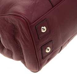 Pre Owned Mulberry Burgundy Leather Bayswater Satchel Bag