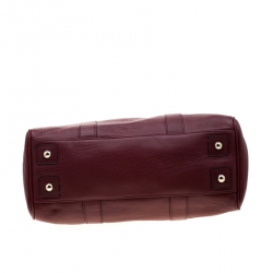 Pre Owned Mulberry Burgundy Leather Bayswater Satchel Bag