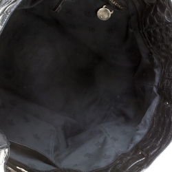 Pre Owned Mulberry Black Python Embossed Leather Bayswater Tote