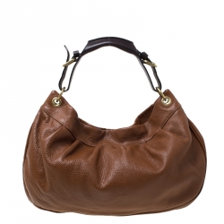 Mulberry Brown Pebbled Leather Mitzy Hobo