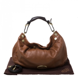 Mulberry Brown Pebbled Leather Mitzy Hobo